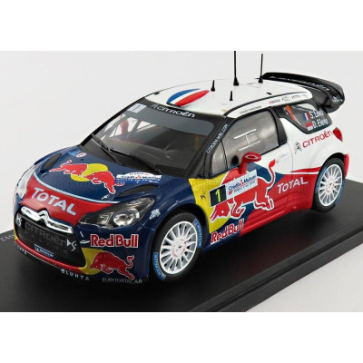 EDICOLA CITROEN DS3 WRC REDBULL TOTAL N 1 RALLY D'ALSACE 2012 S.LOEB - D.ELENA - BLUE WHITE RED 1/24