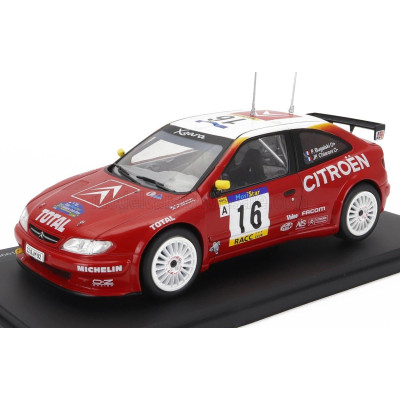 EDICOLA CITROEN XSARA KIT CAR N 16 WINNER RALLY COSTA BRAVA CATALUNYA 1999 P.BUGALSKI - J.CHIARONI - RED WHITE 1/24