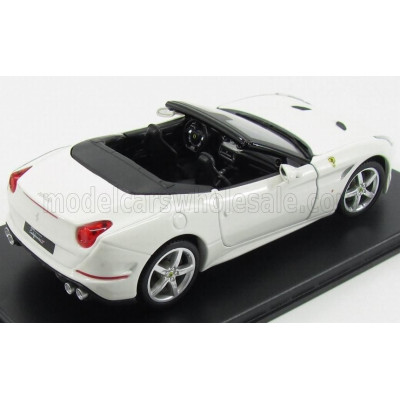 EDICOLA FERRARI CALIFORNIA T SPIDER OPEN ROOF 2014 - CON VETRINA - WITH SHOWCASE - WHITE 1/24