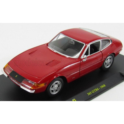 EDICOLA FERRARI 365 GTB/4 1968 - CON VETRINA - WITH SHOWCASE - RED 1/24