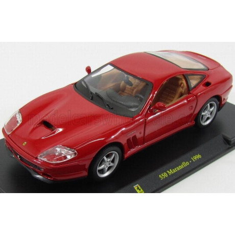 EDICOLA FERRARI 550 MARANELLO 1996 - CON VETRINA - WITH SHOWCASE - RED 1/24