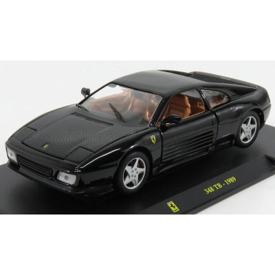 EDICOLA FERRARI 348TB 1989 - CON VETRINA - WITH SHOWCASE - BLACK 1/24