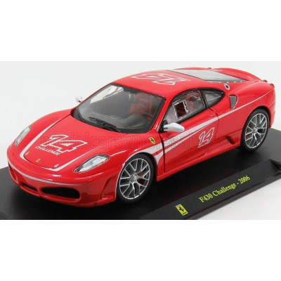EDICOLA FERRARI F430 CHALLENGE N 14 2006 - CON VETRINA - WITH SHOWCASE - RED 1/24