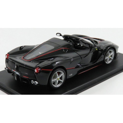 EDICOLA FERRARI LAFERRARI APERTA SPIDER 2016 - CON VETRINA - WITH SHOWCASE - BLACK MET 1/24