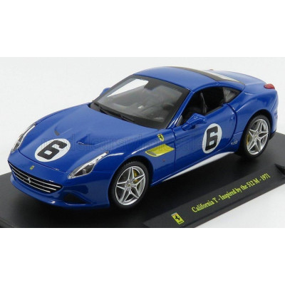 EDICOLA FERRARI CALIFORNIA T N 6 1971 - INSPIRED BY THE 512M - CON VETRINA - WITH SHOWCASE - BLUE 1/24