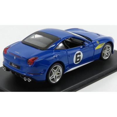 EDICOLA FERRARI CALIFORNIA T N 6 1971 - INSPIRED BY THE 512M - CON VETRINA - WITH SHOWCASE - BLUE 1/24
