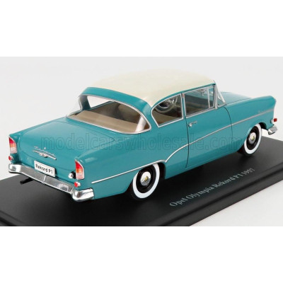 EDICOLA OPEL OLYMPIA REKORD P1 1957 - TURQUOISE WHITE 1/24