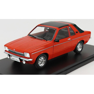 EDICOLA OPEL KADETT C AERO SEMI CONVERTIBLE CLOSED 1976 - ORANGE BLACK 1/24