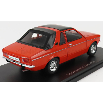 EDICOLA OPEL KADETT C AERO SEMI CONVERTIBLE CLOSED 1976 - ORANGE BLACK 1/24