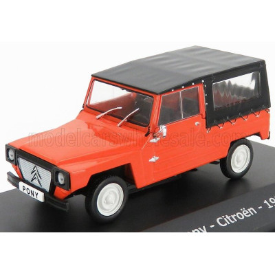 EDICOLA CITROEN NAMCO PONY CABRIOLET CLOSED 1975 - CON VETRINA - WITH SHOWCASE - RED BLACK 1/43