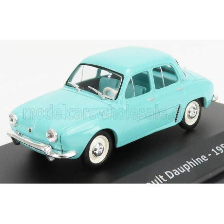 EDICOLA RENAULT DAUPHINE 1958 - CON VETRINA - WITH SHOWCASE - LIGHT BLUE 1/43