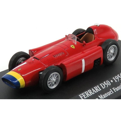 EDICOLA FERRARI F1  D50 LONG NOSE N 1 JUAN MANUEL FANGIO SEASON 1956 WORLD CHAMPION - RED 1/43