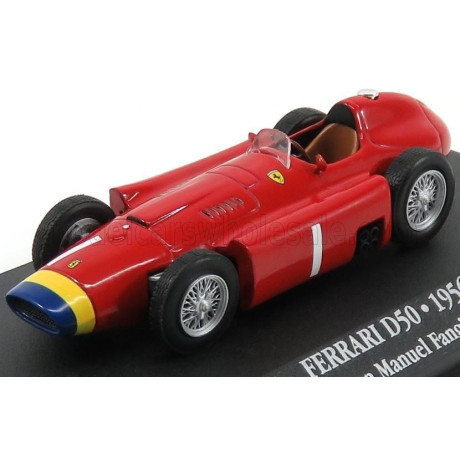 EDICOLA FERRARI F1  D50 LONG NOSE N 1 JUAN MANUEL FANGIO SEASON 1956 WORLD CHAMPION - RED 1/43