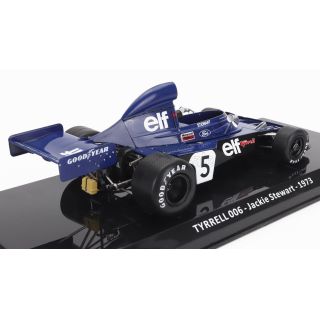 EDICOLA TYRRELL F1  FORD 006 TEAM ELF TYRREL N 5 WORLD CHAMPION SEASON 1973 JACKIE STEWART - BLISTER BOX - BLUE 1/24
