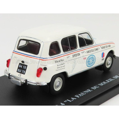 EDICOLA RENAULT R4 LA FAUNE DU SOLEIL DE MINUIT 1966 - WHITE 1/43
