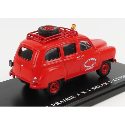 EDICOLA RENAULT COLORALE POMPIERS BREAK 4x4 SERVICE DEPARTEMENTAL D'INCENDIE ET DE SECOURS DE LA VENDEE 1955 - RED 1/43