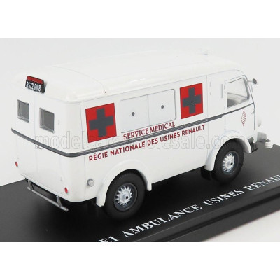 EDICOLA RENAULT 206 E1 VAN AMBULANCE SERVICE MEDICAL REGIE NATIONALE DES USINES RENAULT 1959 - WHITE 1/43