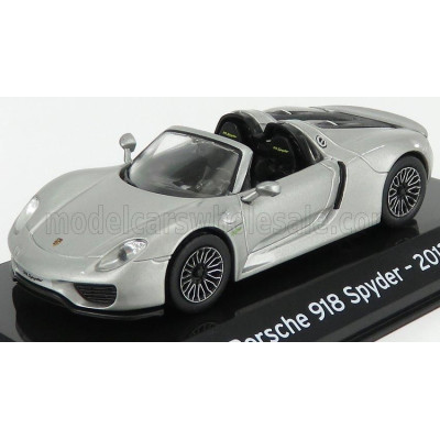 EDICOLA PORSCHE 918 SPYDER 2013 - CON VETRINA - WITH SHOWCASE - SILVER 1/43