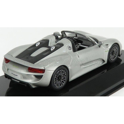 EDICOLA PORSCHE 918 SPYDER 2013 - CON VETRINA - WITH SHOWCASE - SILVER 1/43
