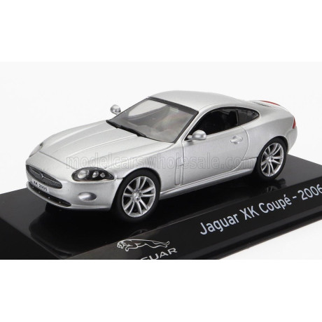 EDICOLA JAGUAR XK COUPE 2006 - CON VETRINA - WITH SHOWCASE - SILVER 1/43
