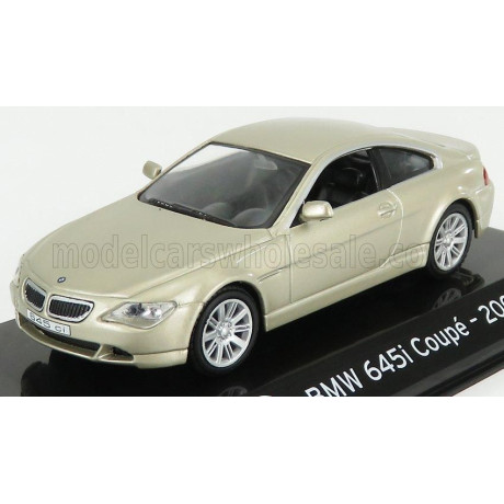 EDICOLA BMW 6-SERIES 645i COUPE 2004 - CON VETRINA - WITH SHOWCASE - GOLD 1/43