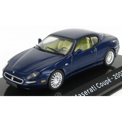 EDICOLA MASERATI COUPE 2002 - CON VETRINA - WITH SHOWCASE - BLUE 1/43