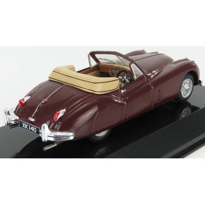 EDICOLA JAGUAR XK140 CABRIOLET 1954 - CON VETRINA - WITH SHOWCASE - BORDEAUX 1/43
