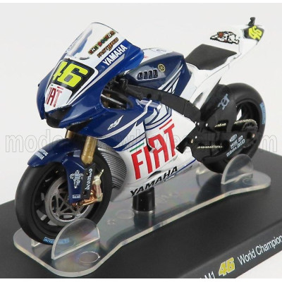 EDICOLA YAMAHA YZR M1 N 46 MOTOGP SEASON 2007 VALENTINO ROSSI - WHITE BLUE 1/18