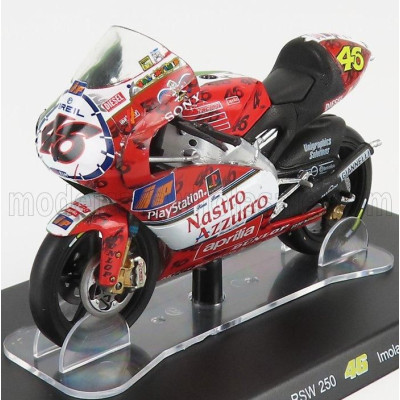 EDICOLA APRILIA RSW 250cc N 46 WORLD CHAMPION SEASON 1999 VALENTINO ROSSI - RED WHITE BLACK 1/18