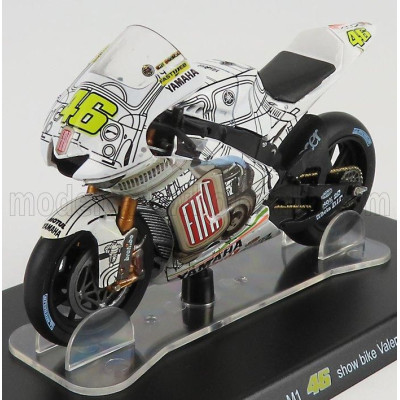 EDICOLA YAMAHA YZR-M1 N 46 SHOWBIKE VALENCIA MOTOGP 2007 VALENTINO ROSSI - WHITE 1/18