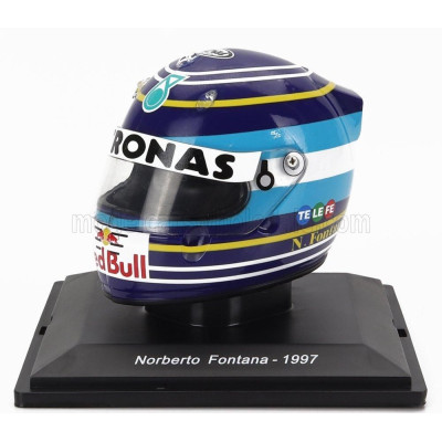 EDICOLA HELMET F1  CASCO - C16 FERRARI N 17 SEASON 1997 NORBERTO FONTANA - BLUE WHITE BLACK 1/5