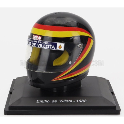 EDICOLA HELMET F1  CASCO - MARCH 821 N 19 SEASON 1982 EMILIO DE VILLOTA - BLACK YELLOW 1/5