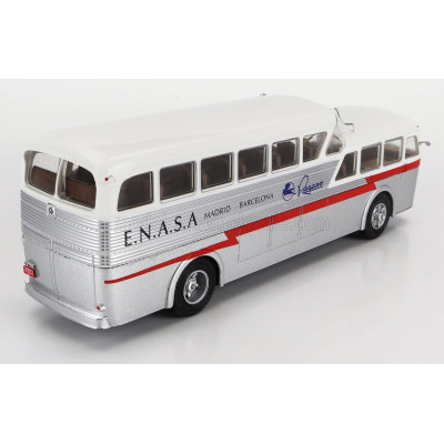 EDICOLA PEGASO Z-403 MONOSCOCCA AUTOBUS E.N.A.S.A. MADRID-BARCELLONA 1951 - SILVER WHITE RED 1/43