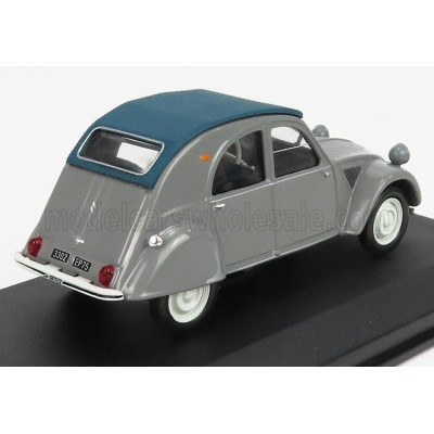 EDICOLA CITROEN 2CV CABRIOLET CLOSED 1957 - CON VETRINA - WITH SHOWCASE - GREY 1/43