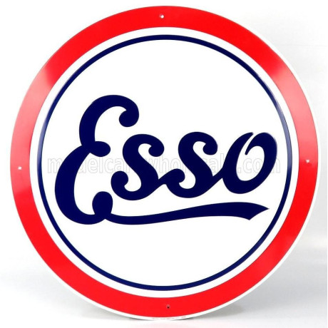 EDICOLA ACCESSORIES METAL ROUND PLATE - ESSO - WHITE BLUE RED 1/1