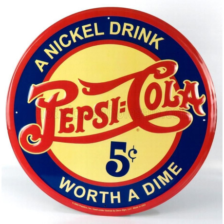 EDICOLA ACCESSORIES METAL ROUND PLATE - PEPSI - BLUE RED 1/1