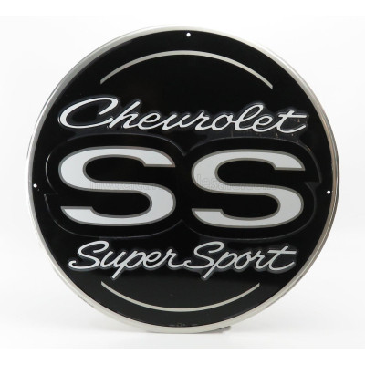 EDICOLA ACCESSORIES METAL ROUND PLATE - CHEVROLET SS - BLACK SILVER 1/1