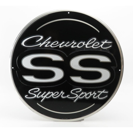 EDICOLA ACCESSORIES METAL ROUND PLATE - CHEVROLET SS - BLACK SILVER 1/1
