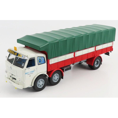 EDICOLA PEGASO 1063 TRUCK TELONATO 3-ASSI 1968 - WHITE RED GREEN 1/43