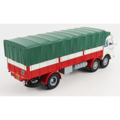 EDICOLA PEGASO 1063 TRUCK TELONATO 3-ASSI 1968 - WHITE RED GREEN 1/43