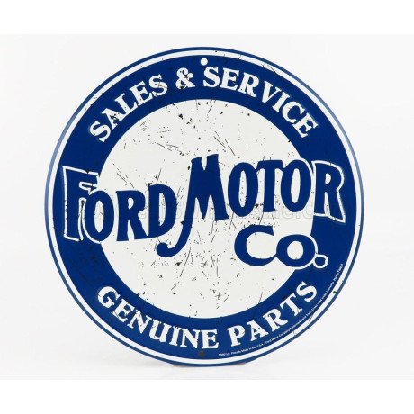 EDICOLA ACCESSORIES METAL PLATE - FORD MOTOR CO. SALES & SERVICE - BLUE WHITE 1/1