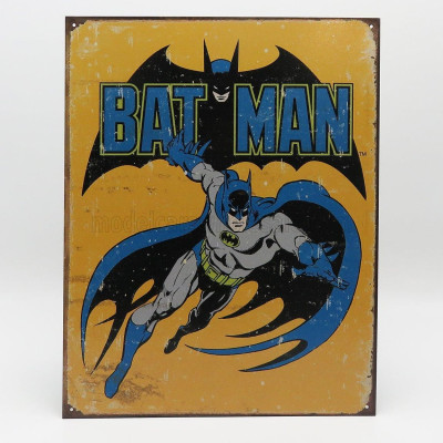 EDICOLA ACCESSORIES METAL PLATE - BATMAN RETRO - YELLOW BLUE BLACK 1/1