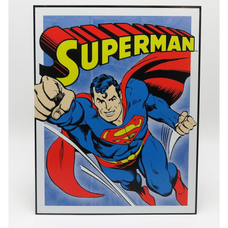 EDICOLA ACCESSORIES METAL PLATE - SUPERMAN RETRO - BLUE RED YELLOW 1/1