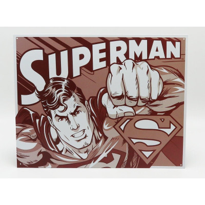 EDICOLA ACCESSORIES METAL PLATE - SUPERMAN - RED WHITE 1/1