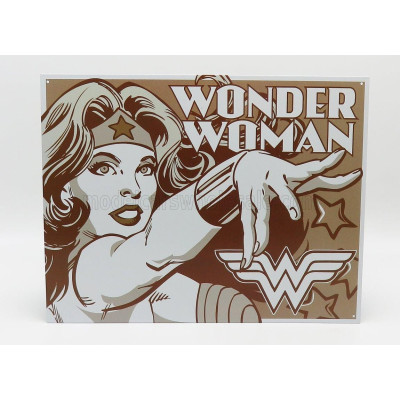 EDICOLA ACCESSORIES METAL PLATE - WONDER WOMAN - BROWN WHITE 1/1