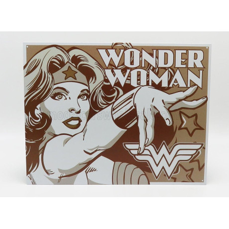 EDICOLA ACCESSORIES METAL PLATE - WONDER WOMAN - BROWN WHITE 1/1