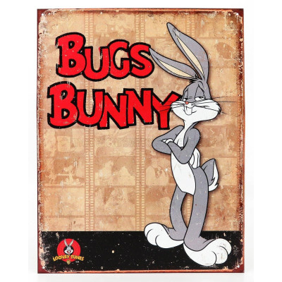 EDICOLA ACCESSORIES METAL PLATE - BUGS BUNNY - BEIGE RED GREY 1/1