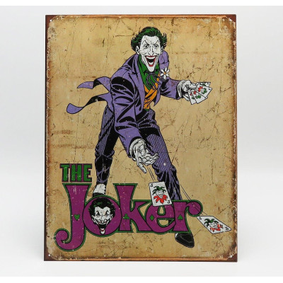 EDICOLA ACCESSORIES METAL PLATE - THE JOKER DC COMICS - BEIGE PURPLE 1/1