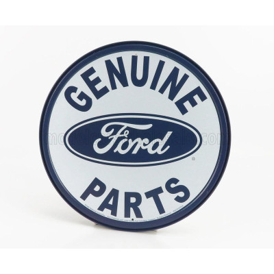 EDICOLA ACCESSORIES METAL PLATE - FORD GENUINE PARTS - WHITE BLUE 1/1