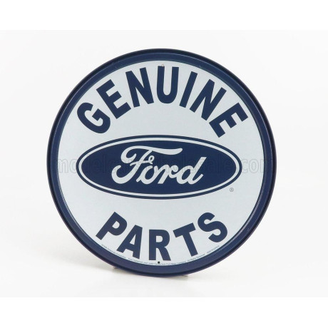 EDICOLA ACCESSORIES METAL PLATE - FORD GENUINE PARTS - WHITE BLUE 1/1